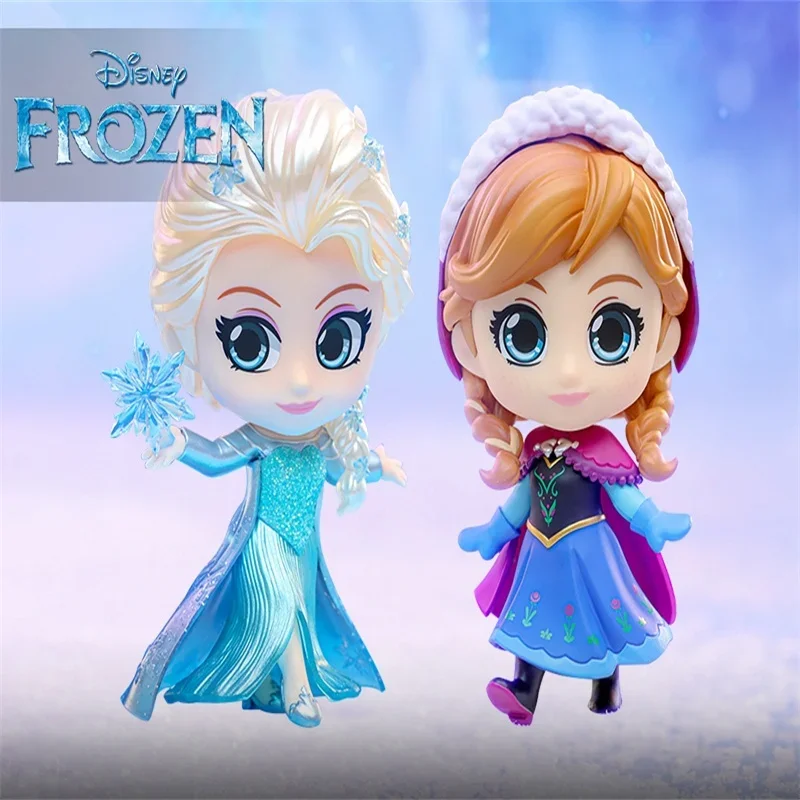 Hot Toys Ice And Snow Romance Movie Series Elsa Anna Princess Figures Cosbaby Mini Collectible Peripheral Decoration Dolls Gifts