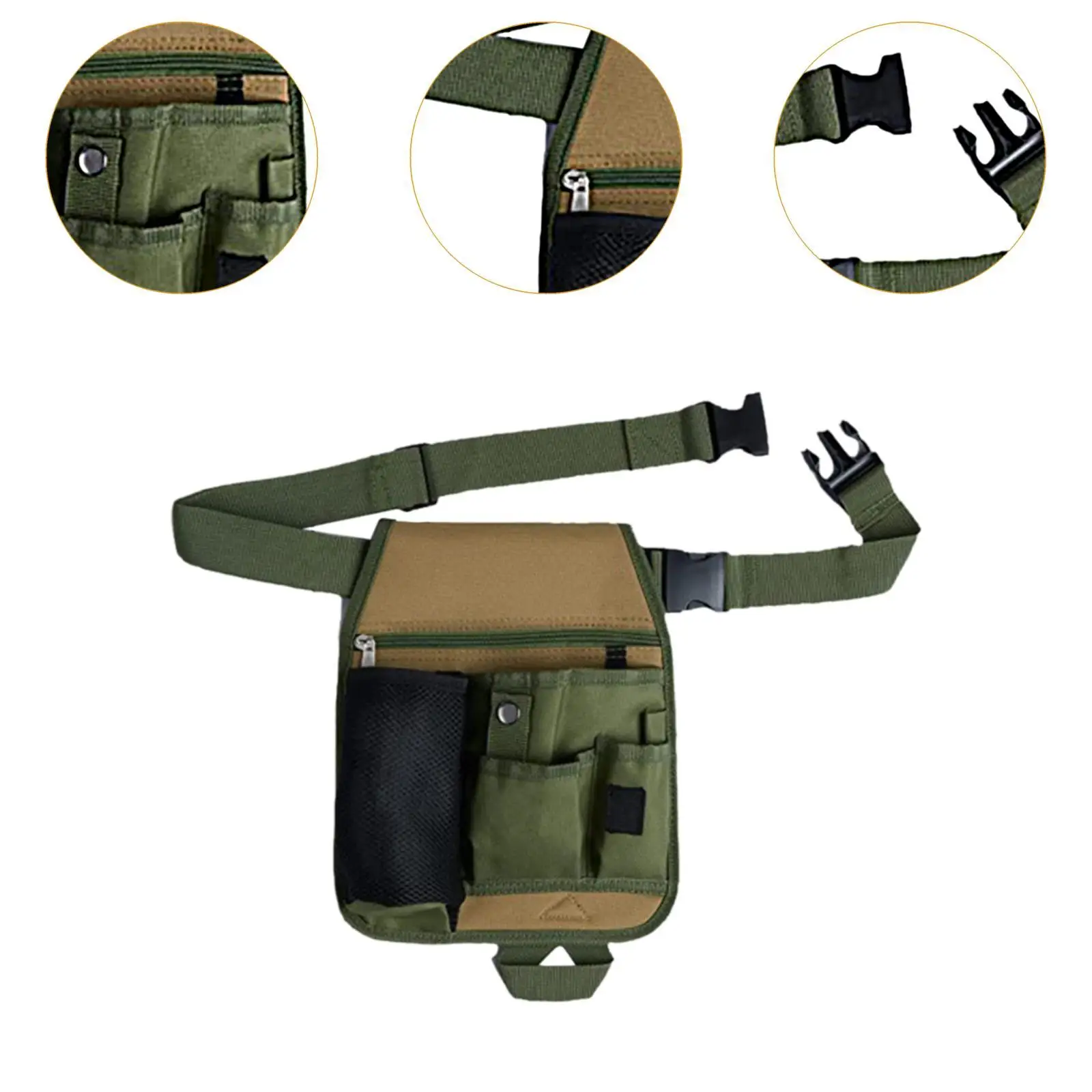 Garden Tool Pouch Waist Bag Practical with Multiple Pockets Handy Organizer for Hand Tools Gardening Gifts