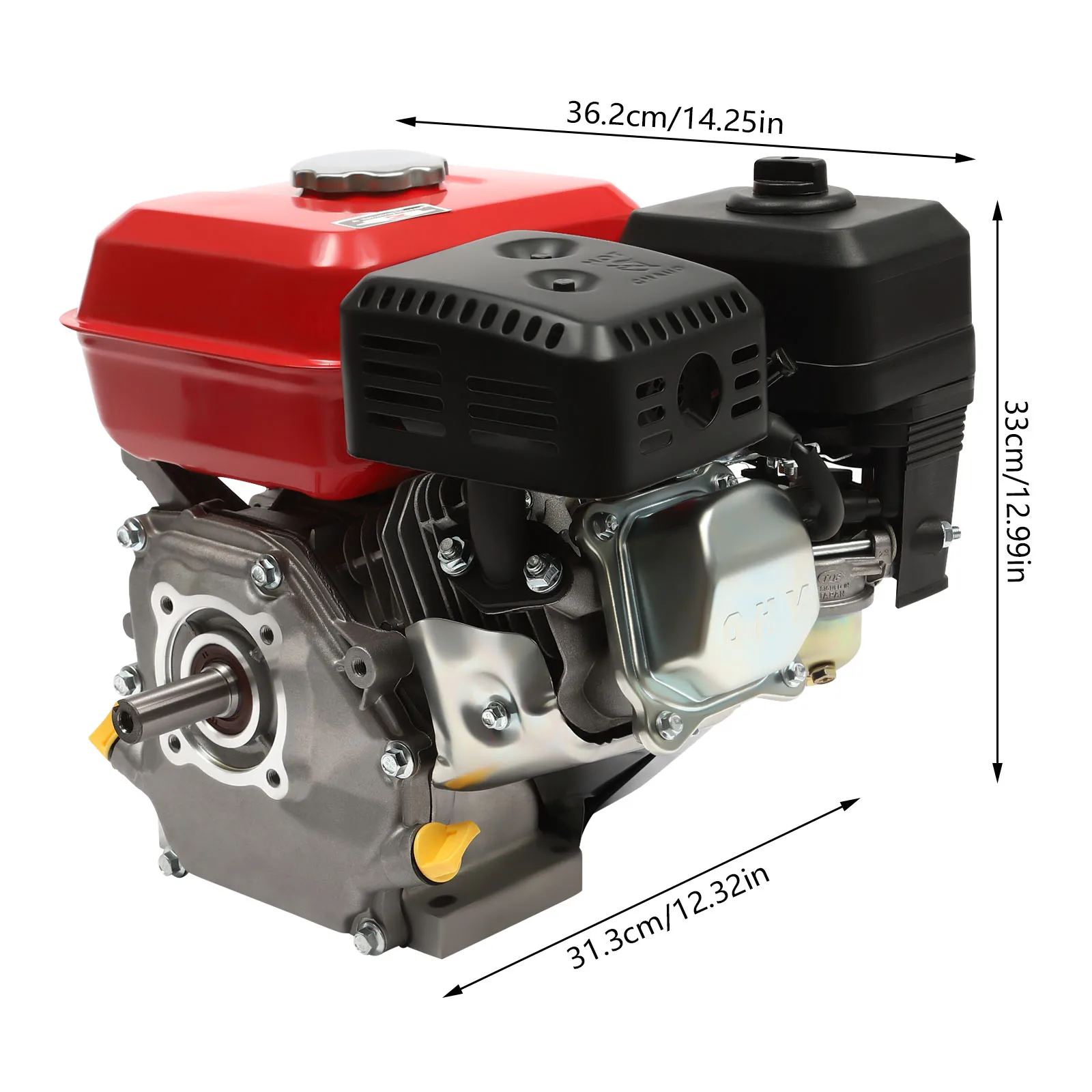 4-takt benzine-benzinemotoren 1 cilinder luchtkoeling 7,5 pk Kart-motor Sterk vermogen Rotavator hogedrukreinigermotor 5100 W / 40
