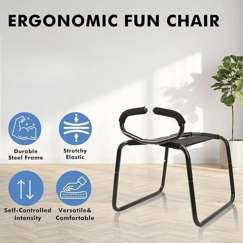 Folding Chair Weightless Bouncing Elastic Mount Stools With Inflatable Pillow Aid Bouncer Multifunctional Furniture Matel Frame