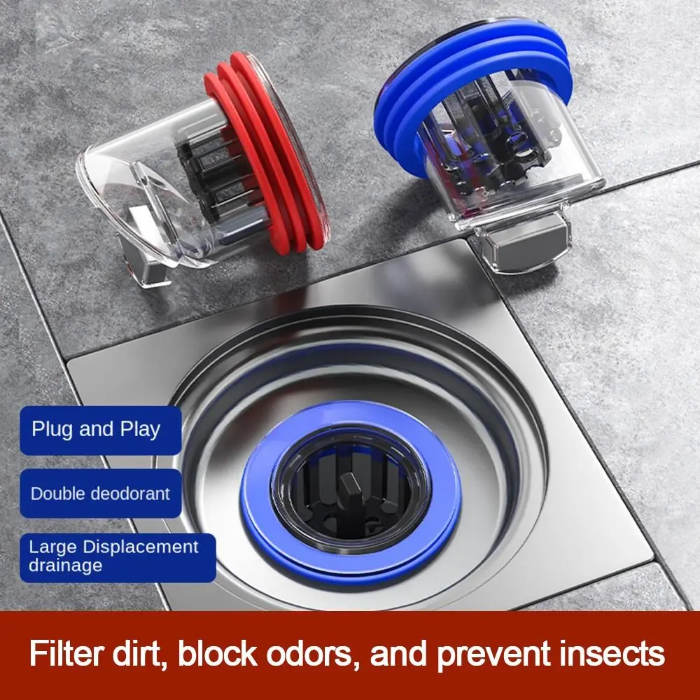 Anti Odor Bathroom Floor Drain Core Colander large outfall Drain Cover Insect Prevention Sewer Strainer Plug Bathroom Kitchen