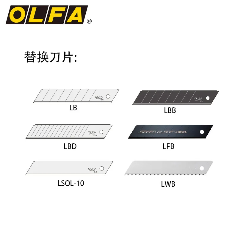 Imagem -06 - Faca Utilitária Multifuncional Original Olfa L5-al Faca de Corte Resistente de 18 mm Faca de Carpete Grande com Trava Automática e Cabo Antiderrapante Faca de Papel Telescópica de Aço Inoxidável Lâmina Afiada Sk2