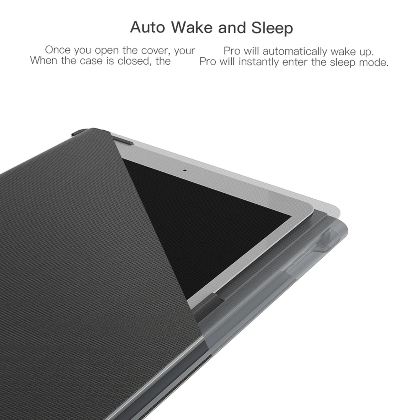 Teclado inteligente com certificação MFi para iPad Air 2019 de 10,5 polegadas com conector inteligente Capa protetora fina Folio Case Stand Backl