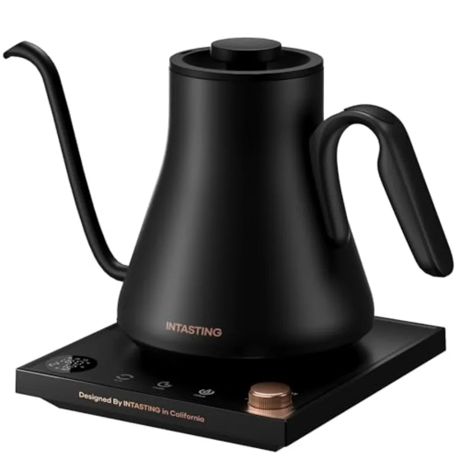 

Electric Kettle Gooseneck Electric Kettle ±1℉ Precise Temperature Control Stainless Steel Interior Quick Heating for Pour Over