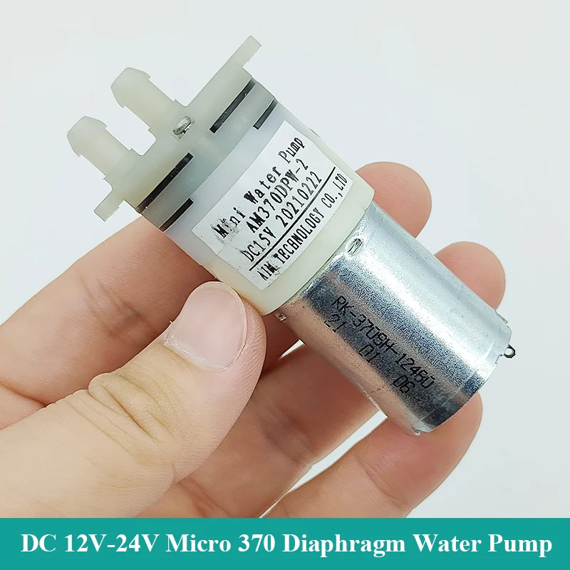 DC 12V-24V 15V 18V Micro 370 Water Pump Mini 27MM Diaphragm Pump Self-priming Suction Water Pump DIY Dispenser Tea Table Pumping