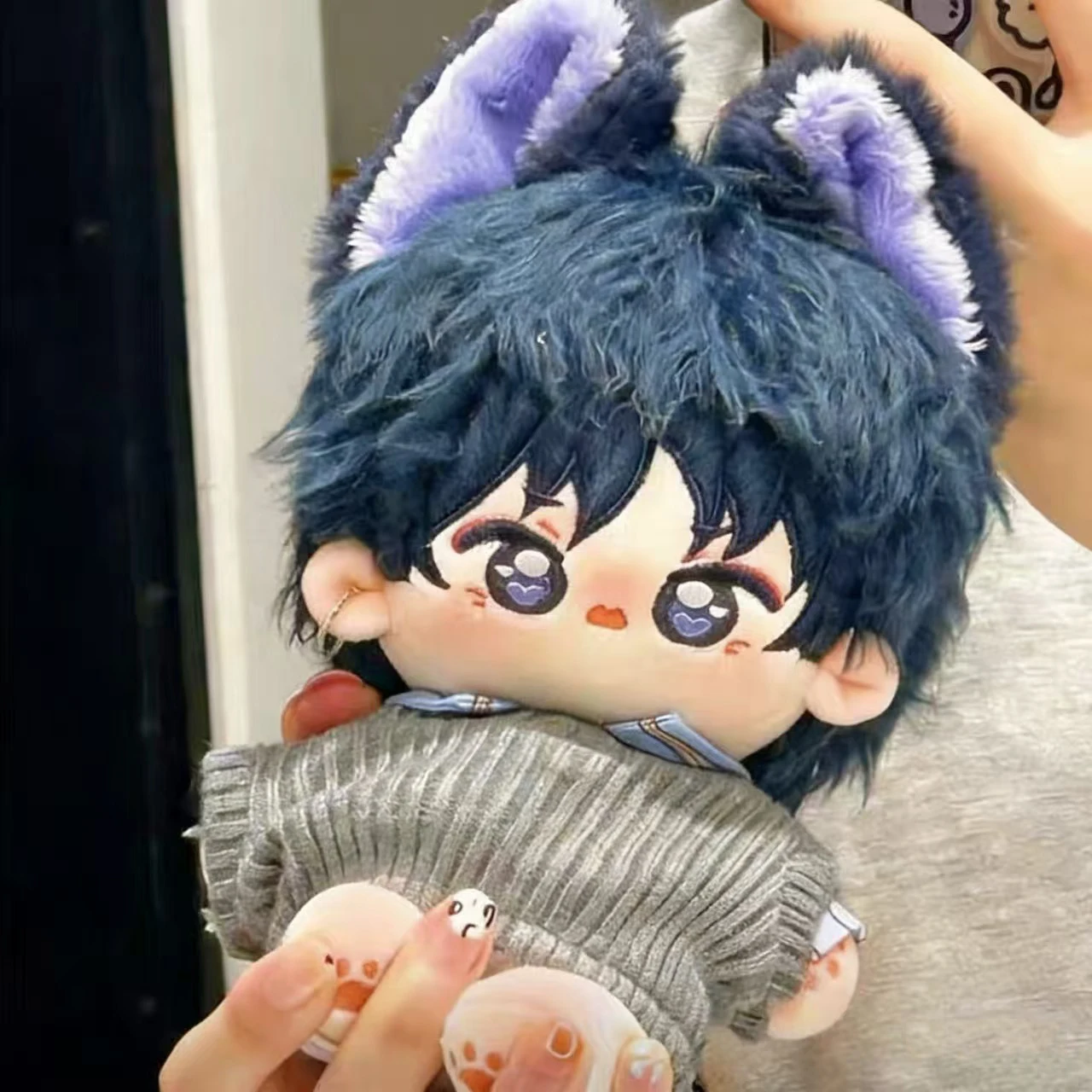 20cm Anime Genshin Impact Scaramouche Wanderer Plushie Stuffed Dress-up Plush Doll Body Toy Collectible Figure Birthday Gift - view 3