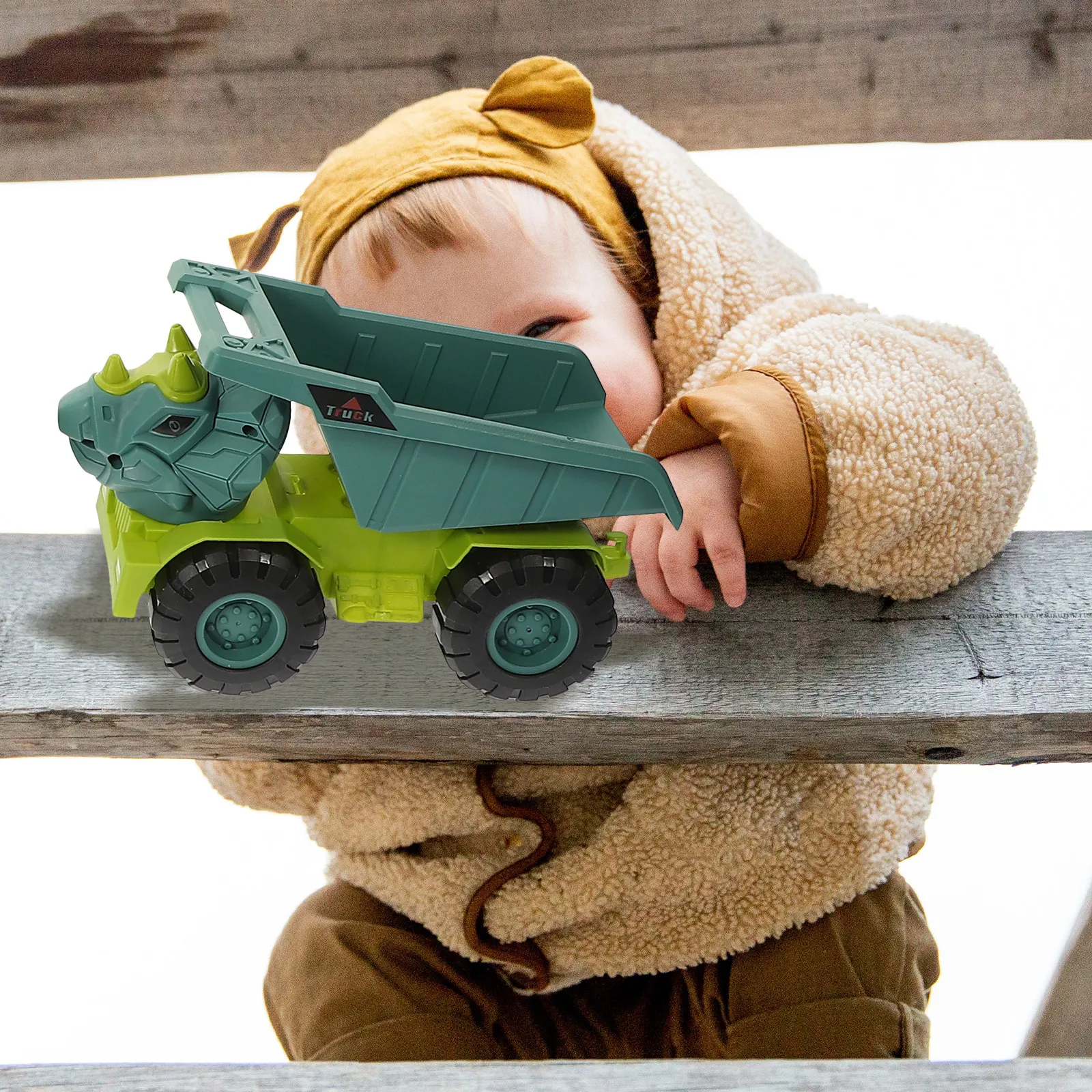 

1Set Cartoon Dinosaur Engineering Vehicle Household Interactive Children Playthings Kids Birthday Party Favors Gift