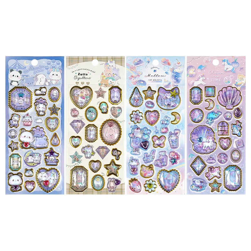2026* 3d ‌Mickey Crystal Stickers StitchCute 3d Decorative Stickers toys Diy Phone Case Decorative Stickers Student Prizes