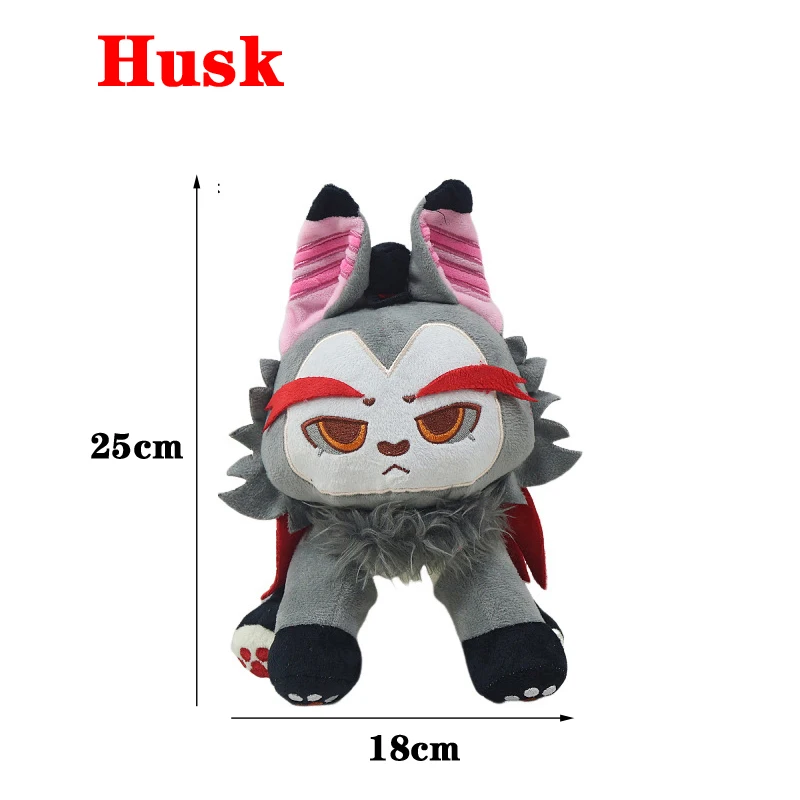 25cm Angel Meow Hell Cat Style Lucifer Morningstar / Alastor / Husk Plush Toys Cosplay Anime Animation Hotel Hazbin Plushie Doll - view 3