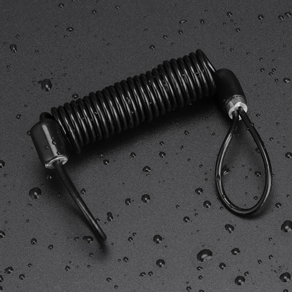 4pcs Anti Spring Rope Wire For Motorcycle Disc Brake Security Cable Durable Bike Lock Wire Reminder Lock Cable Black