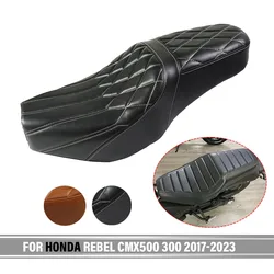 For Honda CMX Rebel 500 2017-2023 Motorcycle Black Replacement Seat  Striped Diamond Front Rear Driver Passenger Seat REBEL500