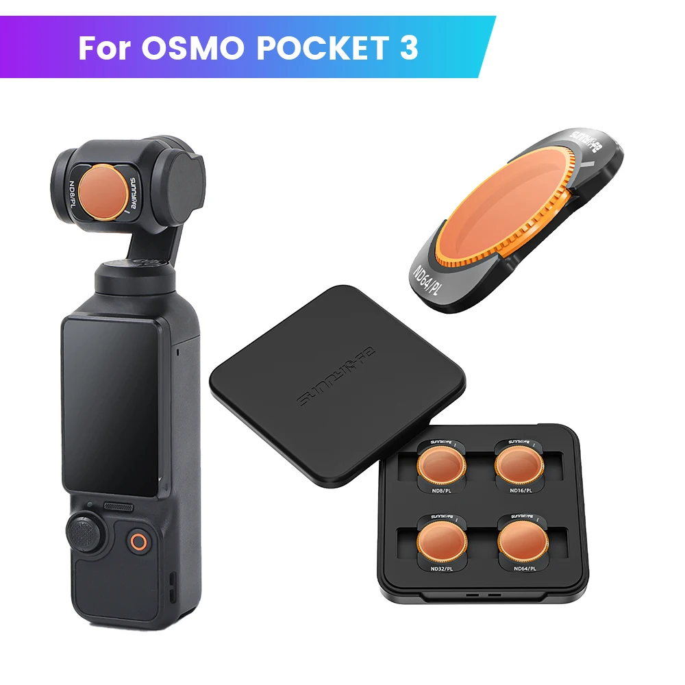 Objektiv filterset für Osmo Pocket 3 mcuv cpl nd 8/16/32/64 Kamera filter Gimbal Protector Set für Dji Pocket 3 Zubehör neu