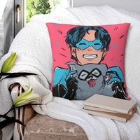 Nightwing And Bitewing Ico Square Pillowcase Pillow Cover Polyester Cushion Zip Decorative Comfort Throw Pillow for Home Sofa