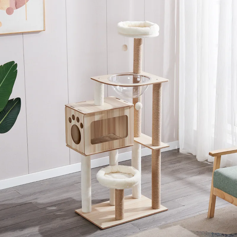 Delivery of foreign trade pet products climbing frame litter cat scratching board tree products pet  toy space capsule