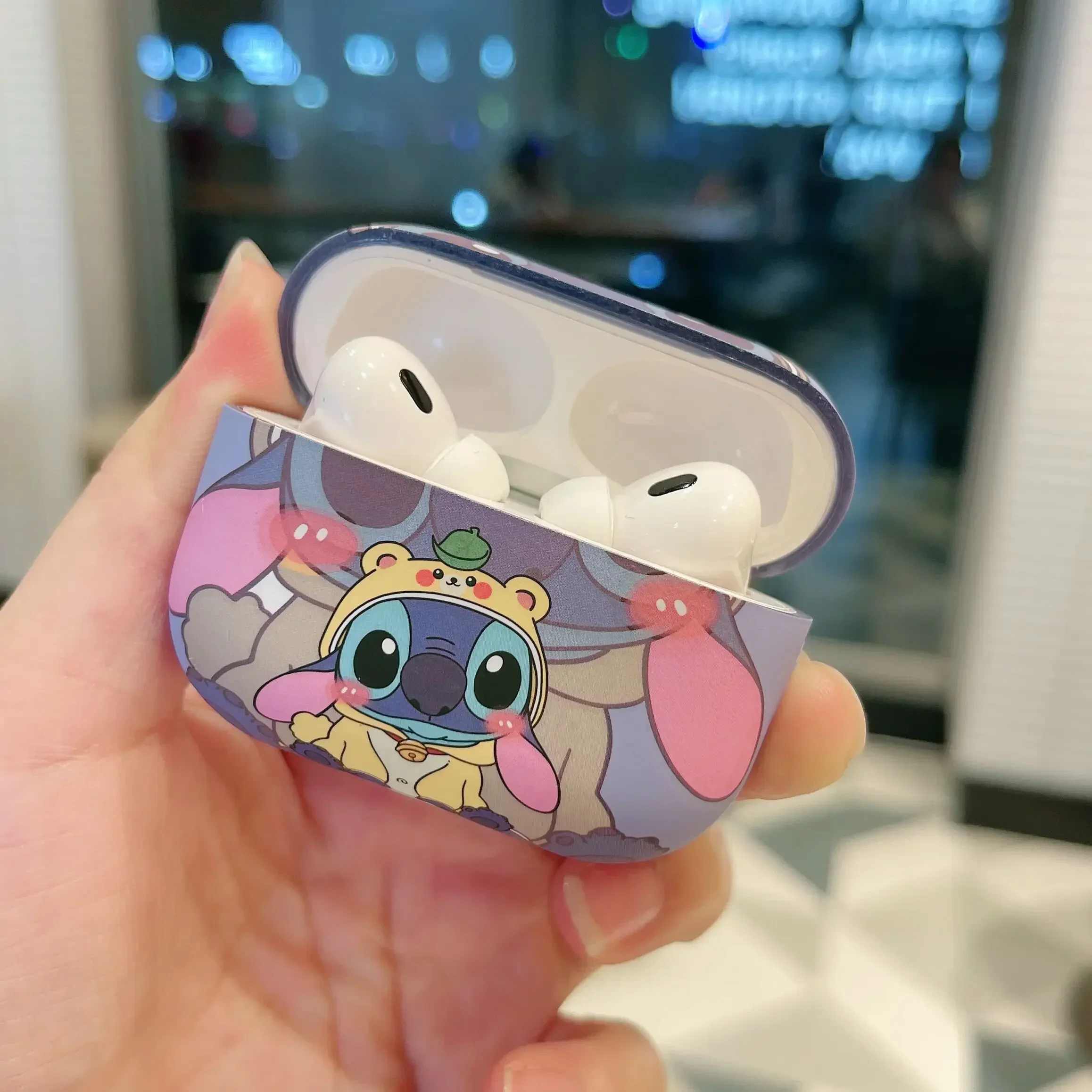 Cute Cartoon Stitch Earphone Protective Cover AirPods Case for AirPods 1 2 3 4 Pro and Pro2 Convenient To Carry