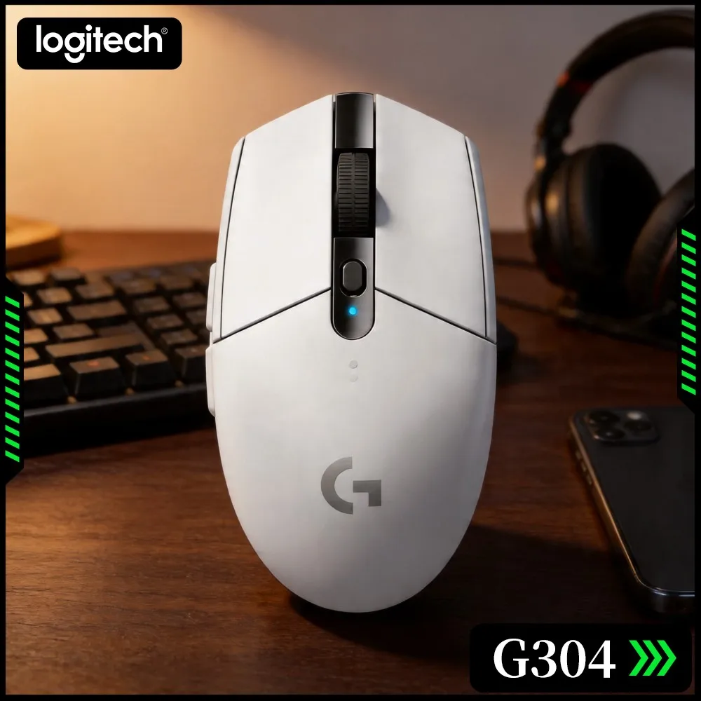 Logitech G304 LIGHTSPEED Wireless Gaming Mouse Trustworthy Multi‑Surface Detection Perform Well On Various Common Desk Tops