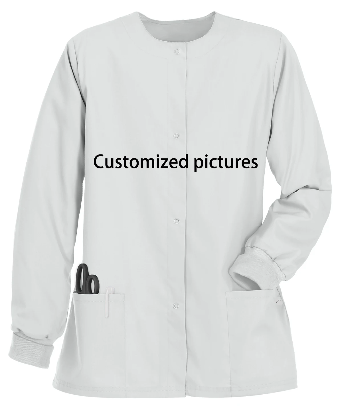 

Женская новая рабочая одежда, кардиган на пуговицах с круглым вырезом и принтом, куртка с длинными рукавами, топ, повседневная модная простая рабочая одежда