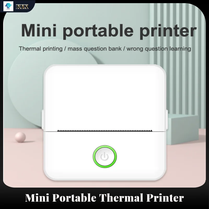 طابعة حرارية صغيرة محمولة بدون حبر صانع الملصقات طابعة جيب صغيرة للصور مجلة ملاحظات مذكرة قطع مجانية #1