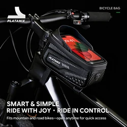 TAKEZERO A3 Mountain Bike Bag EVA Front Beam Saddle Bag Touch Screen Rainproof Cycling Top Tube Bag Outdoor Cycling Equipment