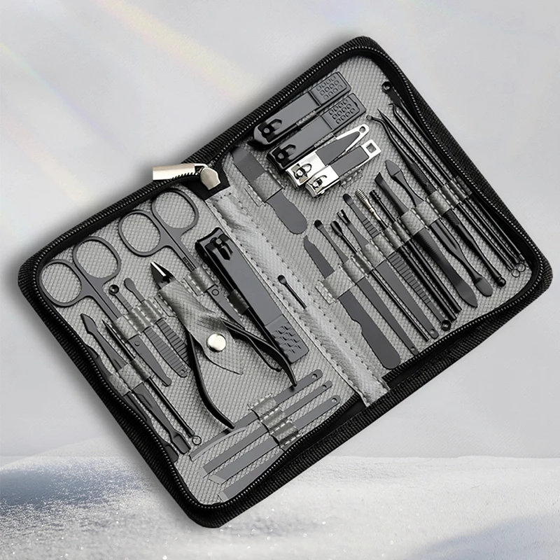 

Premium 32-Piece Manicure Set | Stainless Steel Nail Clipper Kit with Portable Case | All-In-One Grooming Tools for Men & Women