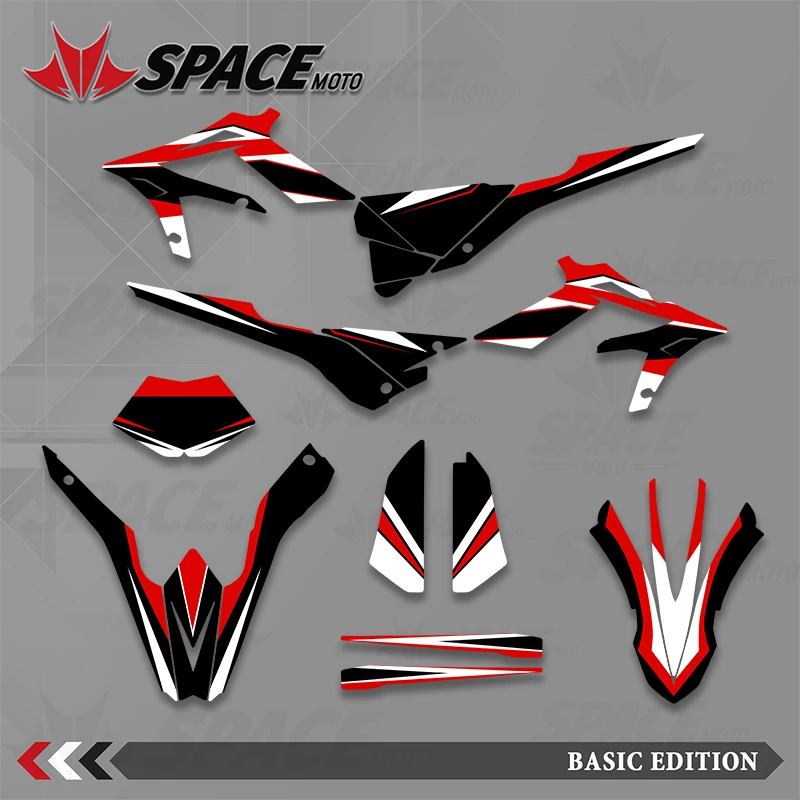 SPACE MOTO Motocross Graphics Background Decals Sticker For BETA 15-19 Beta Xtrainer