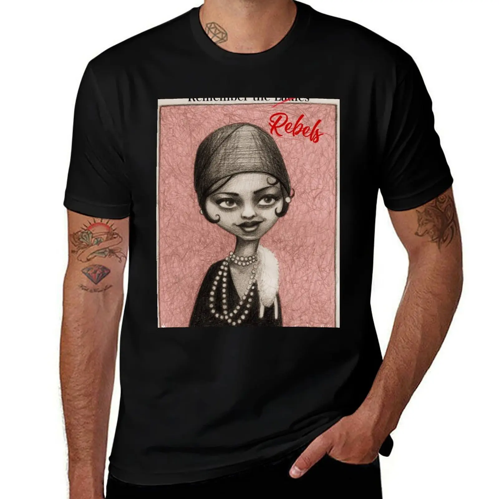 

Remember the Ladies - The Fabulous Josephine Baker T-Shirt Trendy Print Short Sleeve T-Shirt