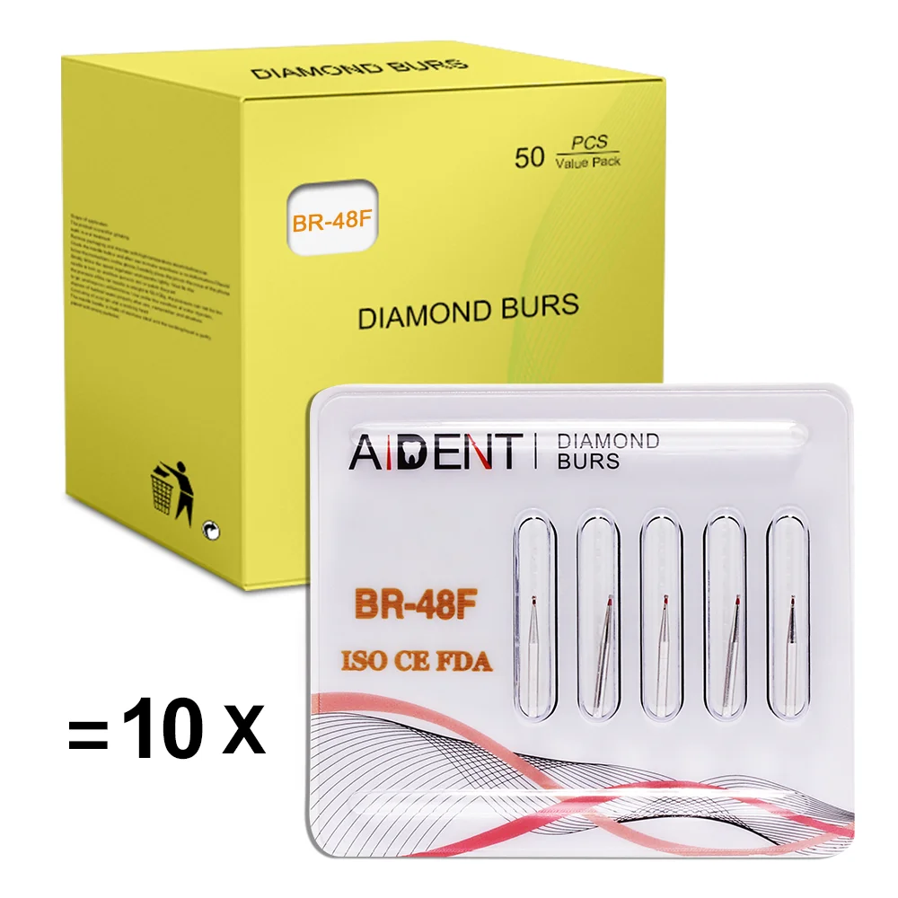 

Dental other tools Diamond burs kit 10packs red ball High speed burs 105-125 μ for oral treatment