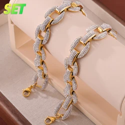 Women Necklace Bracelet Luxury Set Stylish O Chain With Stainless Steel Fashion Charm Jewelry Wholesale