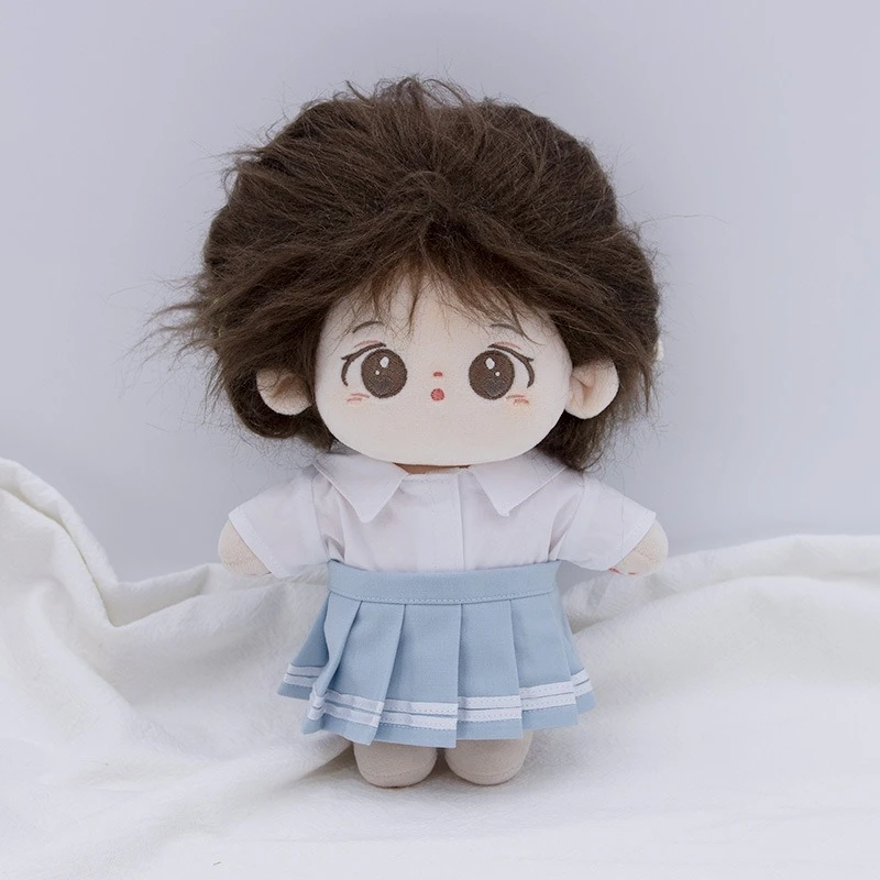 작은 선물 귀여운 주름치마 20cm 면 인형 패셔너블하고 아름다운 Kpop 플러시 인형 의류 고품질 인형 액세서리