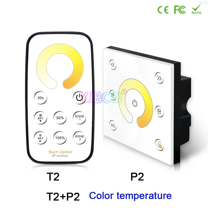 Imagem -03 - Led Strip Light Controller com Controle Remoto sem Fio Lâmpada Tape Switch Single-zone Escurecimento Cct Rgb Rgbw 86 12v 24v