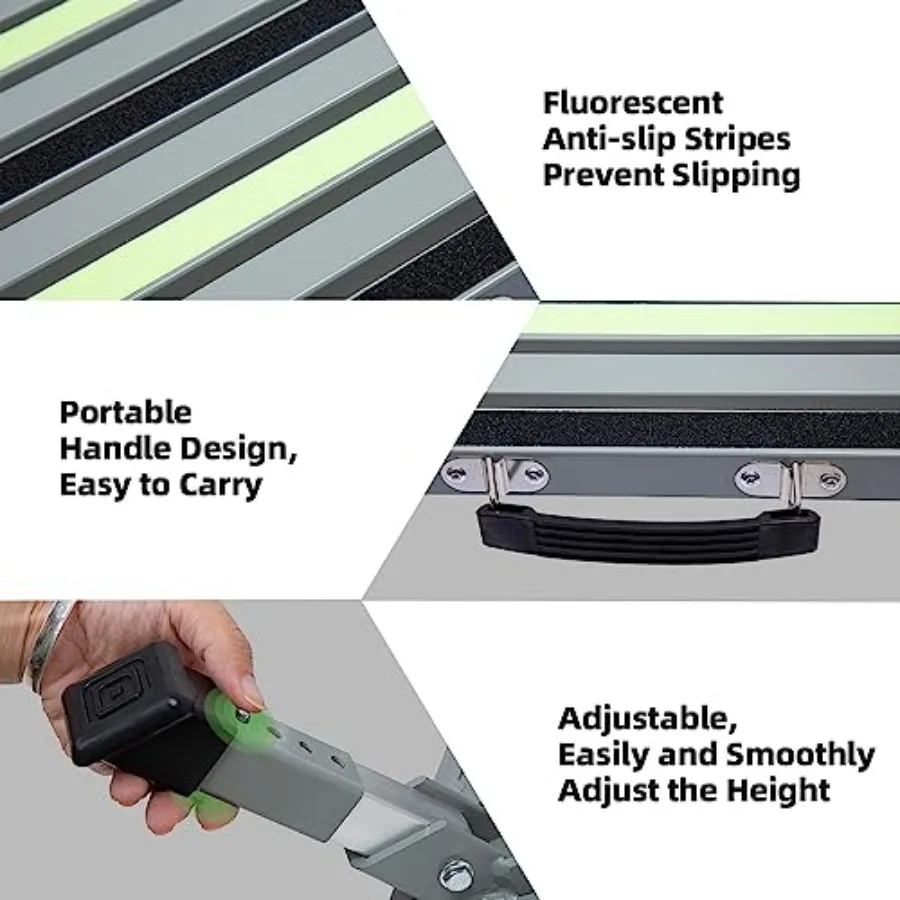 Safety RV Steps and Camper Leveling Blocks for outdoor camping use, made of durable black polypropylene, featuring non-slip tex view 4