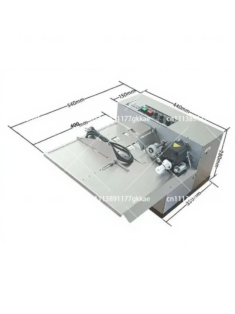 Black Digital Continuous Inkjet Coder Automatic Batch Number Printing Machine for Production Date Coding