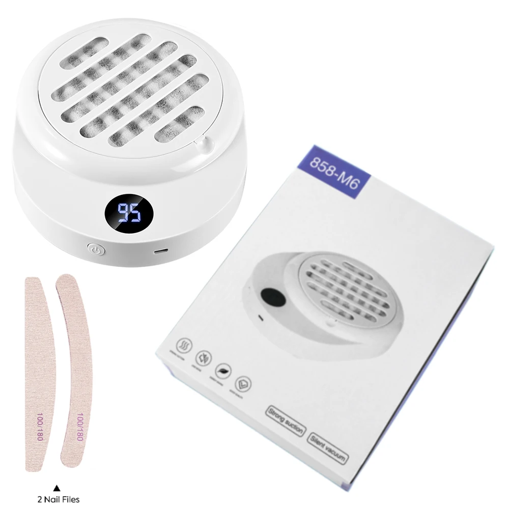 

DianaBeauty Powerful Nail Vacuum Cleaner 6000RPM Nail Dust Collector with 10PCS Cotton Filter Nail Extractor Fan Nail Tools