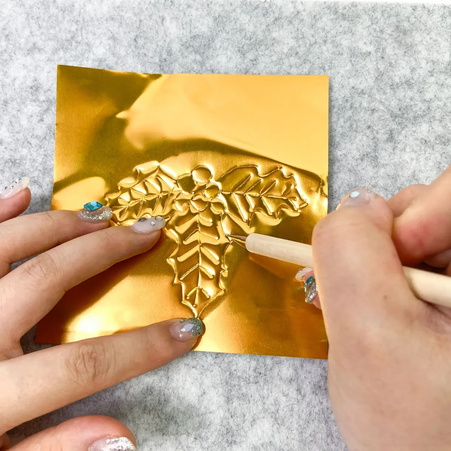 

20x30cm Gold & Silver Foil Art Relief DIY Christmas 70mm Thick 10Pcs Premium Metallic Foil Sheets for DIY Art and Decor Crafts