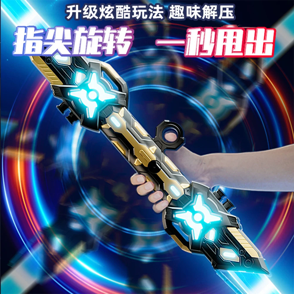 7 Colourful RGB Lightsaber Double Headed Retractable Rotating Laser Sword with Lighting Sound Effects for Party Role Play Gift