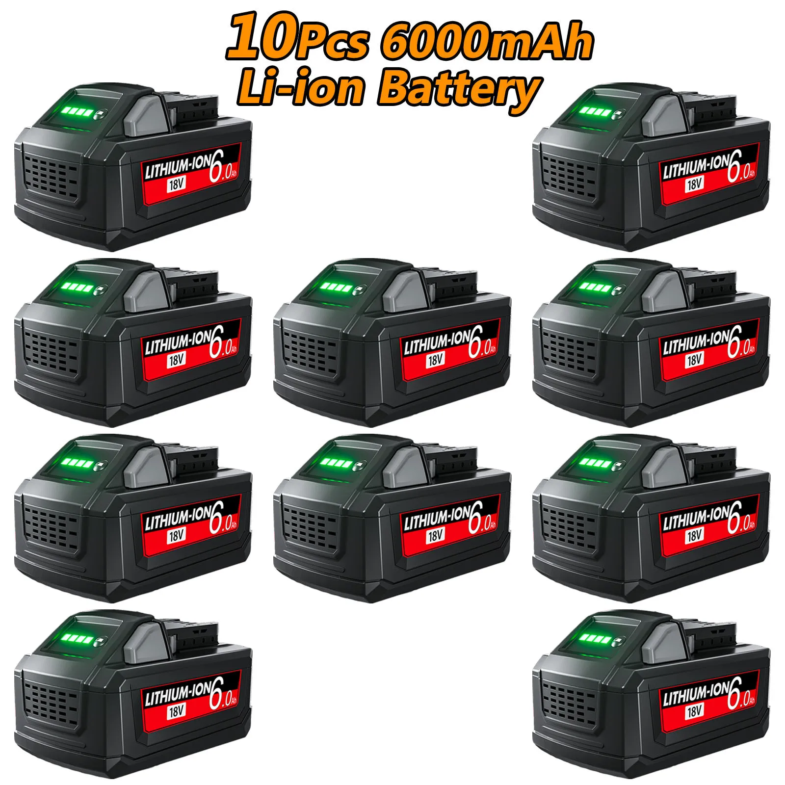 Voor Milwaukee M18 6000mAh Batterij 18V Li-Ion M18B5 48-11-1860 48-11-1850 48-11-1840 48-11-1830 48-11-1820 Vervangende Batterijen
