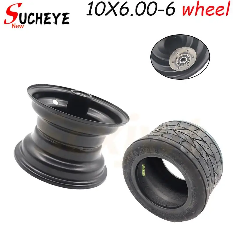 

Electric scooter modification parts 10-inch tubeless tires and wheels 10x6.00-6 widened vacuum tires