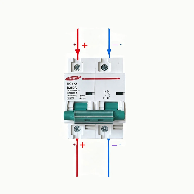 2-pole 12-125V 80A-250A DC Circuit Fuse Switch Suitable for Photovoltaic Solar System Circuit RV Yacht Golf Cart Battery System
