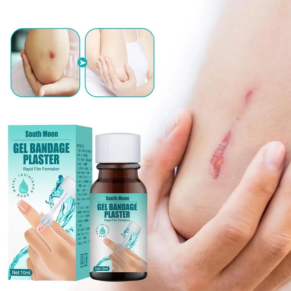 10ml Liquid Band-Aid Waterproof Wound Healing Gel Disinfecting Adhesive Patch Wound FastHealing Gel Bandage Hemostatic Liquid