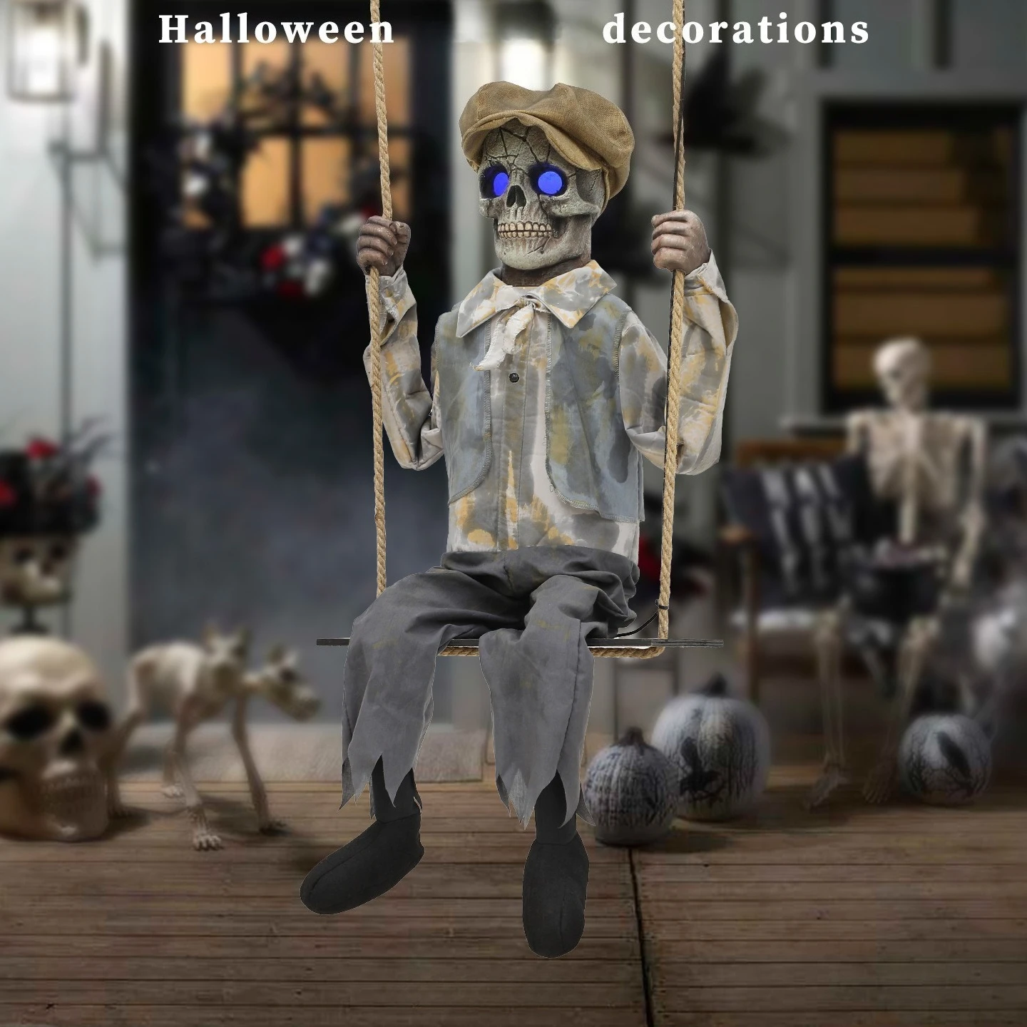 Large Halloween Swinging Clown Prop – Horror Series Decoration for Haunted House, Boys & Girls
