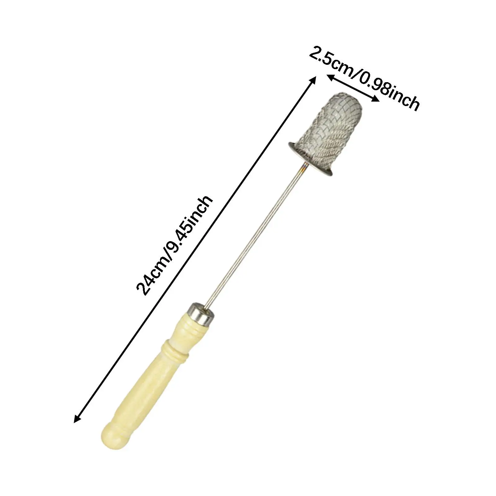 2x2x Fire Cupping Sticks for Beauty Salon Professional Metal Stable Structure Wooden Handle 9.45 Inch Long Vacuum Cupping Torch