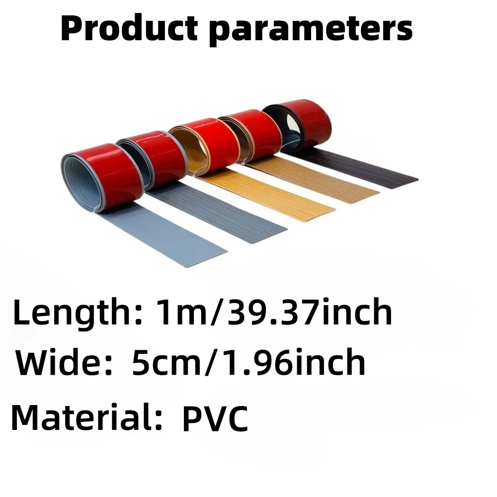 1PC 1M/2M PVC Wood Floor Transition Strip Edge Closing Strip Self-adhesive Seam Strip Flat Buckle Dge Pressing Threshold strip