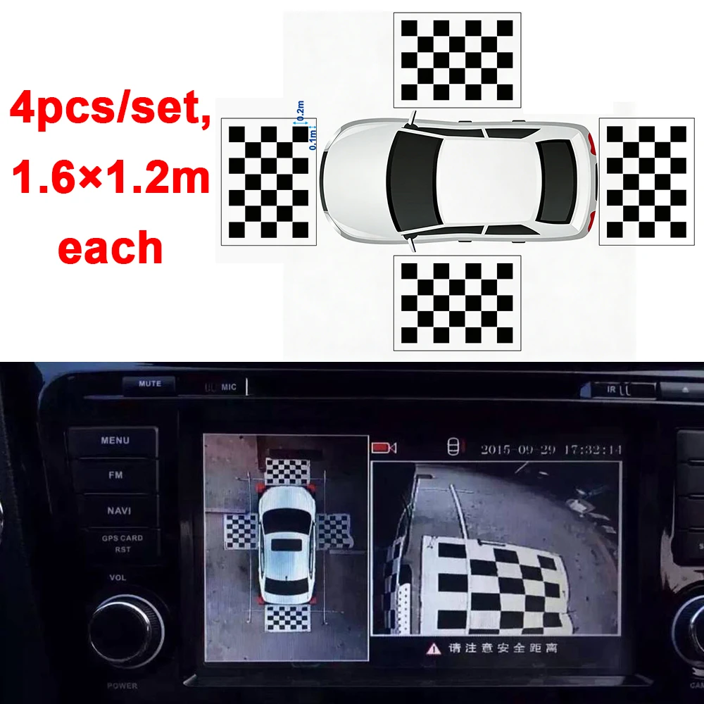 Carsanbo 3D 2D Calibration Cloth for Car 360° Panoramic Image System Debugging Cloth Special 1.6x1.2m/ 4.4x1.2m/ 4.8x1.2m Option