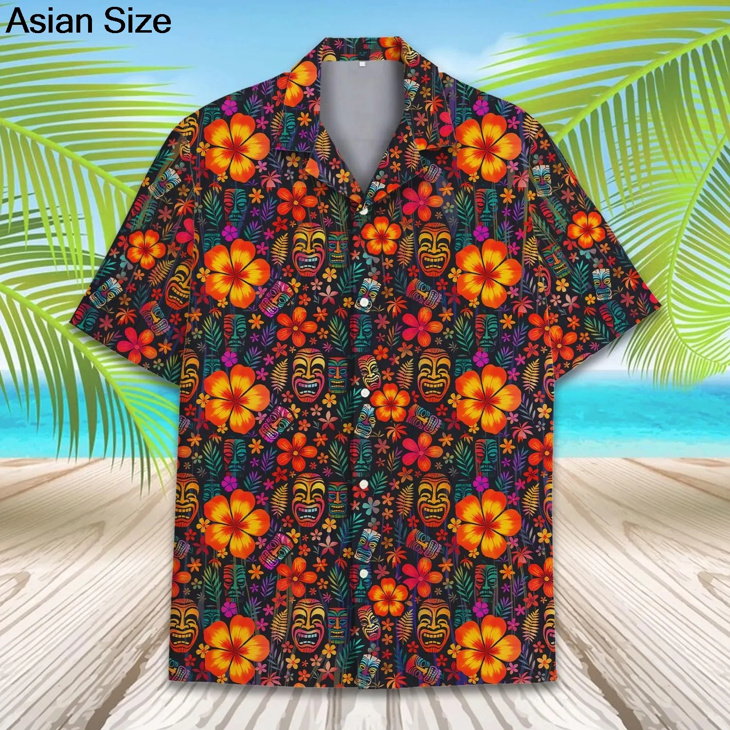 Polynesian Tribal Tattoo Hawaiian Shirt For Men Women Youth Clothes Tiki Islander Aloha Shirt Summer Casual Short Sleeve Tops