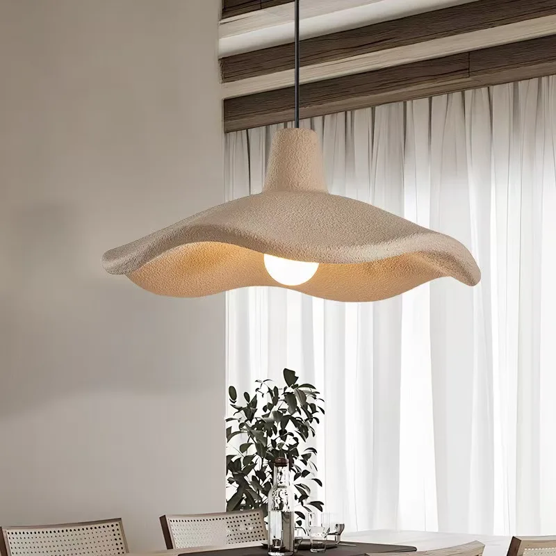 

Wabi-Sabi Cream Pendant - Japanese Ambient Chandelier for Multi-Space Bedroom, Living & Dining, Artistic Lodge Lighting