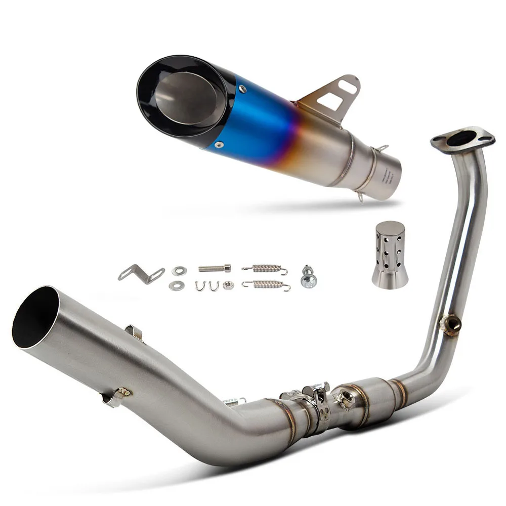 MT125 Exhaust Front Pipe Muffler For Yamaha R125 MT125 XSR125 2019-2026 R15 MT15 XSR155 2017-2026 Motorcycle Exhaust Full System