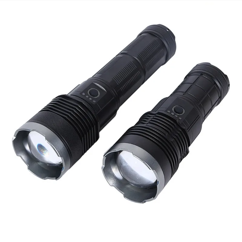 High-Power LED Searchlight: White Laser Cannon Flashlight, Rechargeable Portable, Long-Range for Outdoor Camping & Emergency