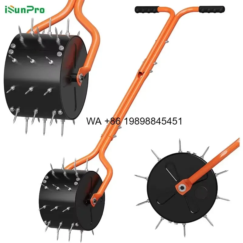 Wmwmnu Rolling Lawn Aerator Spike Tool for Grass Soil Yard Garden Care Maintenance