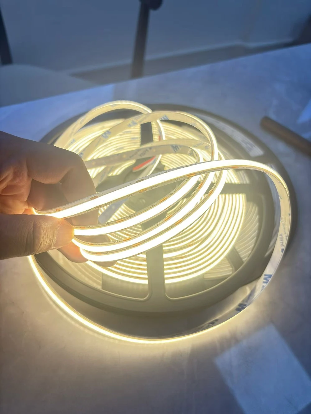 50m/lot FCOB 24V DOB LED Strip Lights 280LEDs/M UL listed CRI 90 4000k 6000k 120 Degree Beam 11500LM Dimmable For Room decorati
