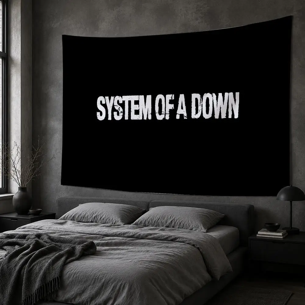S-System Of A Down Tapestry Bedroom Living Room Bar Party House Home Dorm Interior Wall Decor Background Banner